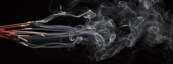 Καπνός φόντο τέχνη σχεδιασμό θυμίαμα καύση. - Φωτογραφία, εικόνα