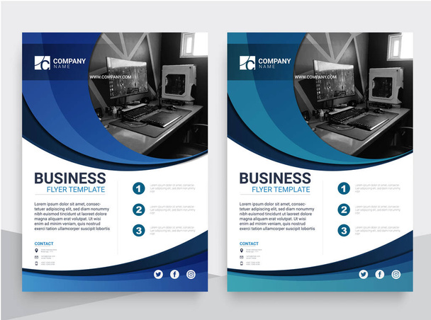 Flyer business template for cover brochure corporate - Vector, Image
