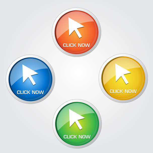 Cursor Click Vector Button Icon Set - Vektor, obrázek