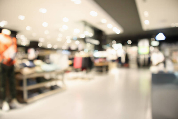 Abstrato blur roupas boutique exibir interior do shopping center fundo - Foto, Imagem