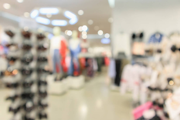 Абстрактная размытая одежда бутик-магазин отображения интерьера торгового центра фон - Фото, изображение