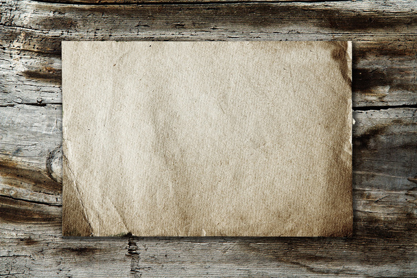 Vintage paper on wood texture - Valokuva, kuva