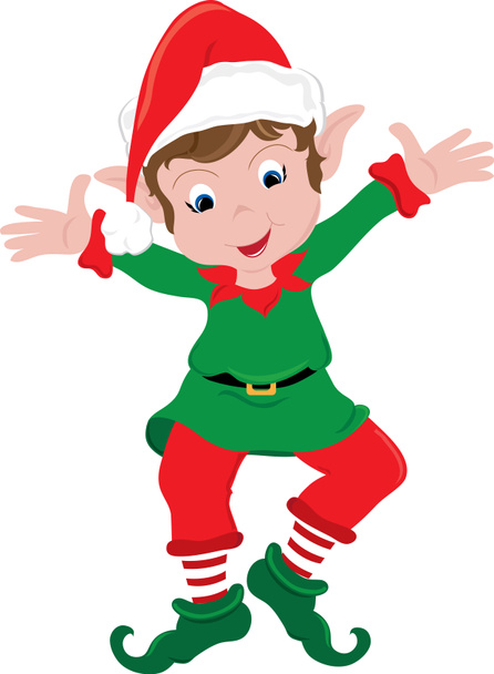Clipart Ilustração de um Elfo de Natal
 - Foto, Imagem