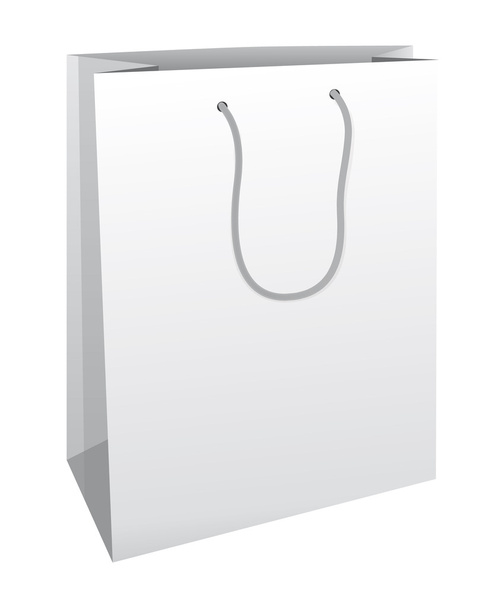 White classy paper shopping bag. - Vector, Image