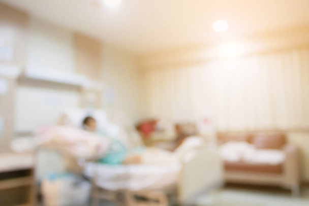 Absztrakt kórházi szoba belső tér ágy homályos háttér - Fotó, kép