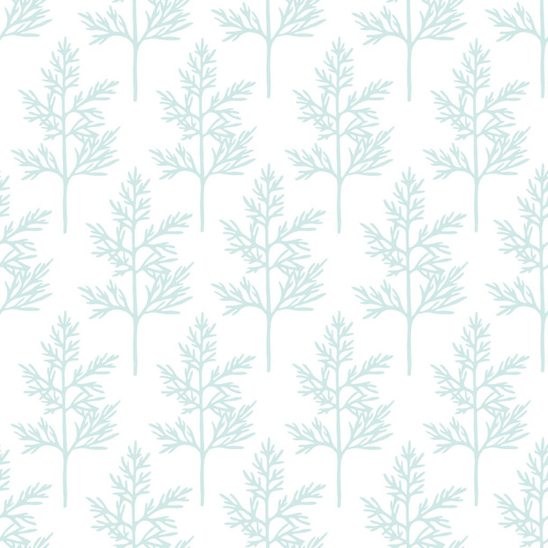 Botanical pattern for fabric, wrapping paper, wallpaper, design in pastel colors. Delicate twigs on a white background. - Foto, Imagem