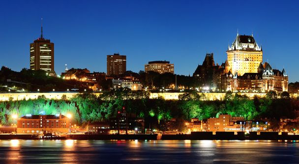 Quebecin kaupunki yöllä - Valokuva, kuva
