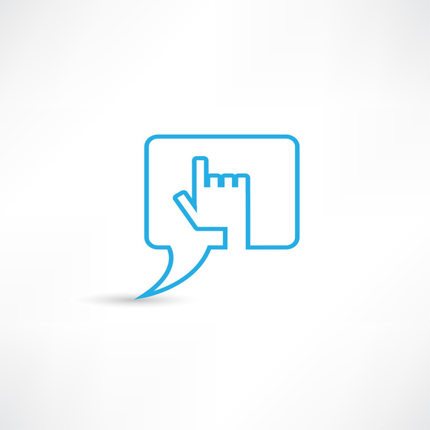 Hand speech bubble icon - Vector, Image