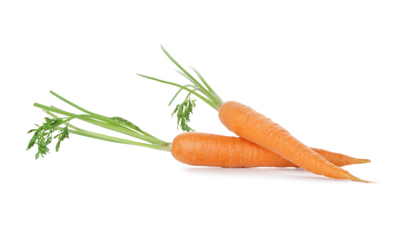 Fresh carrots on white background - Photo, Image