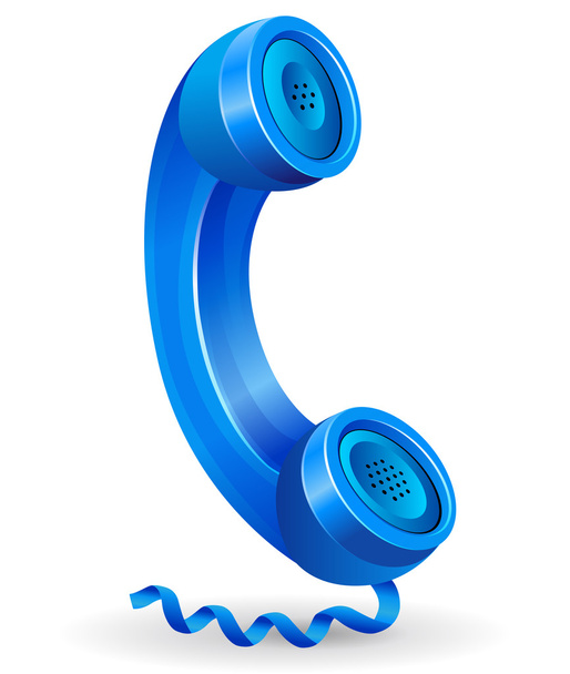 Blue phone icon - Vector, Image