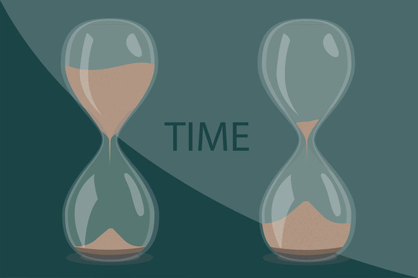 Time that is fleeting. Hourglass - Vector, Image