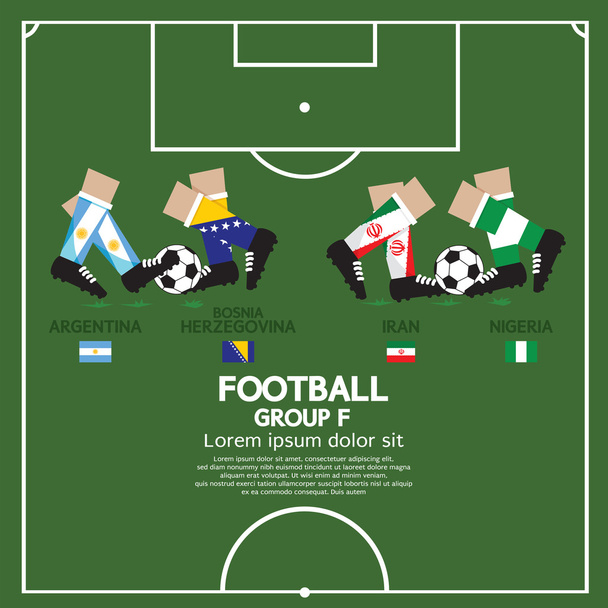 Ομάδα f του 2014 τουρνουά ποδόσφαιρο (ποδόσφαιρο) - Διάνυσμα, εικόνα