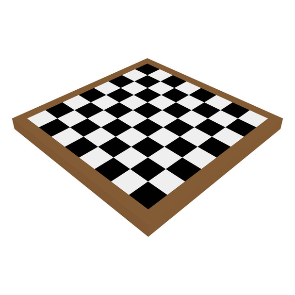 Σκάκι πίνακα μαύρο και άσπρο αναψυχής και αθλητισμού παιχνίδι διάνυσμα εικονογράφηση - Διάνυσμα, εικόνα