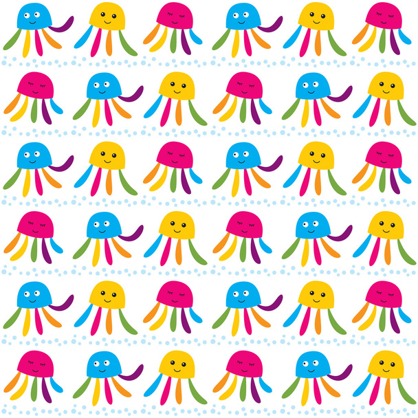 Seamless octopus pattern - Vektör, Görsel