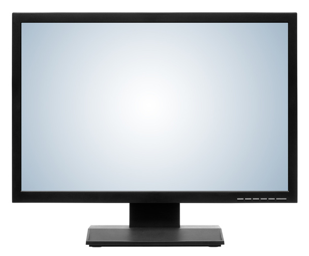 Wyświetlacz komputerowy lub telewizor lcd na białym tle - Zdjęcie, obraz