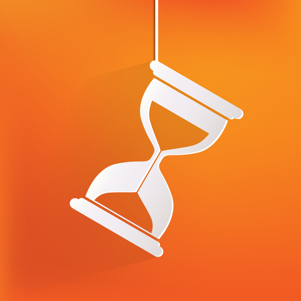 Ícone do relógio de areia. símbolo temporizador de vidro
 - Vetor, Imagem