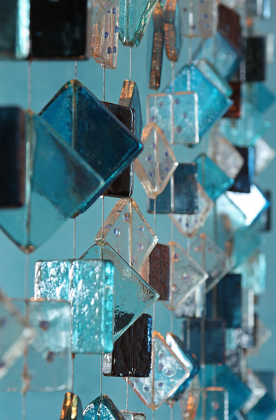 kék dekoratív üveg mobil - Fotó, kép