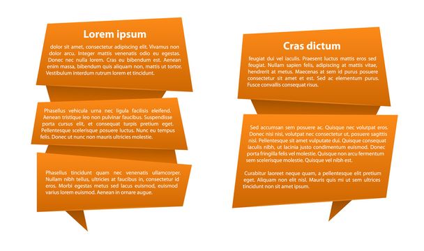 vector orange text label - Wektor, obraz