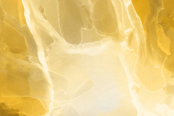 yellow liquid ink, digital wallpaper - Photo, image