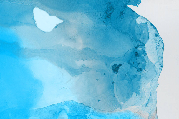 encre liquide bleue, papier peint numérique - Photo, image