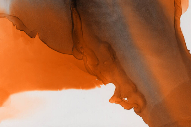 orange liquid ink, digital wallpaper - Zdjęcie, obraz