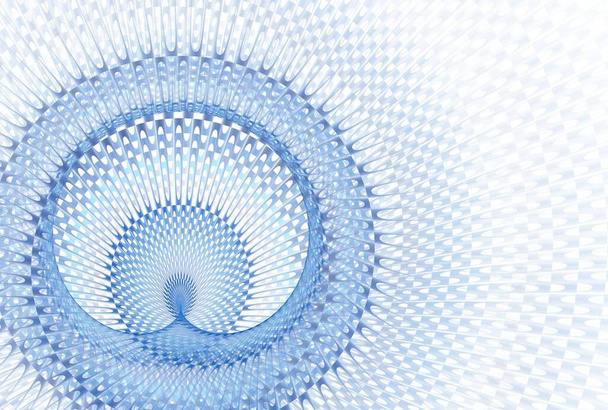 Intricate jasnoniebieski abstrakcyjny skręcanie spiralne fale projekt - Zdjęcie, obraz