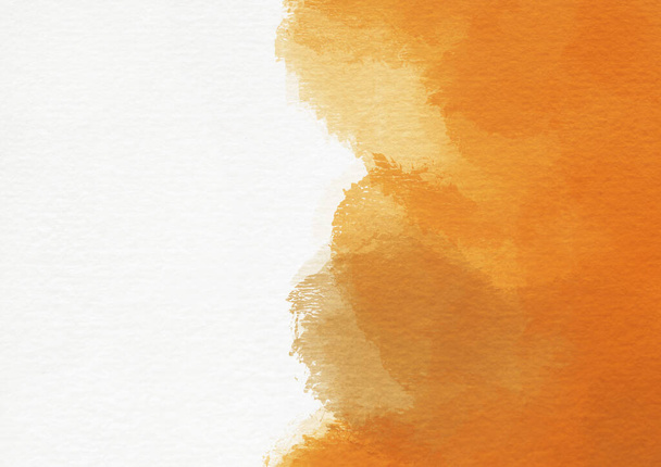 An orange and white abstract watercolor background - Foto, Imagem
