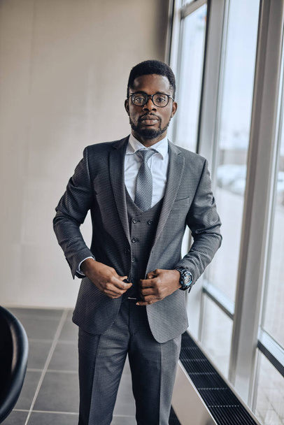 serious boss ceo in stylish suit and tie - Fotó, kép