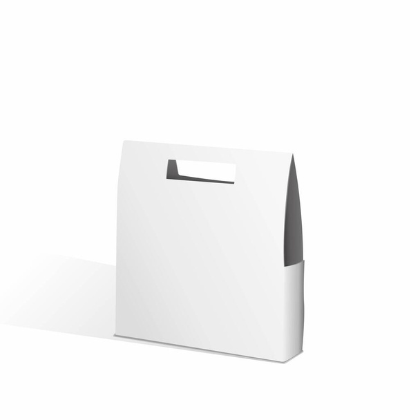 χάρτινος σάκος ή χάρτινη συσκευασία λευκό απλό διάνυσμα - Διάνυσμα, εικόνα