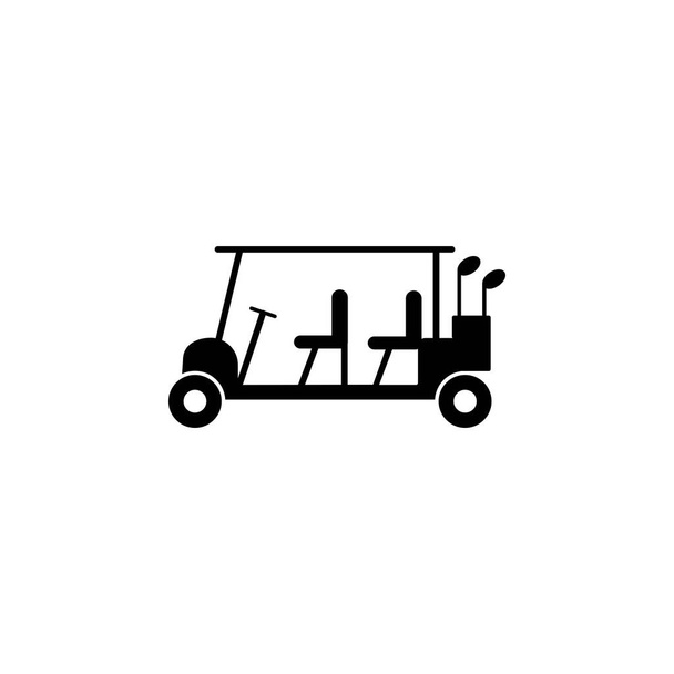 Diseño de ilustración de icono de carrito de golf. Ilustración vectorial se puede utilizar para temas como golf, golf, ocio - Vector, Imagen