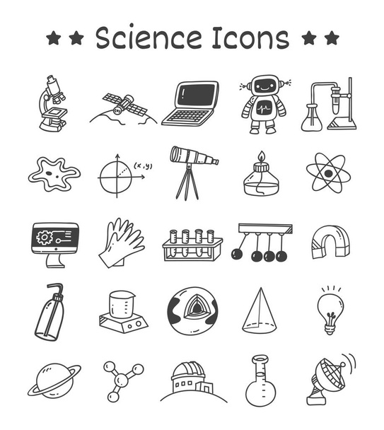 ilustración vectorial de iconos de la ciencia - Vector, Imagen