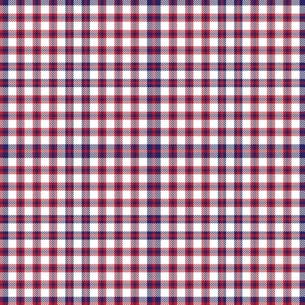 Červené a námořní kostkované, kostkované, tartanové hladké vzory vhodné pro módní textil a grafiku - Vektor, obrázek