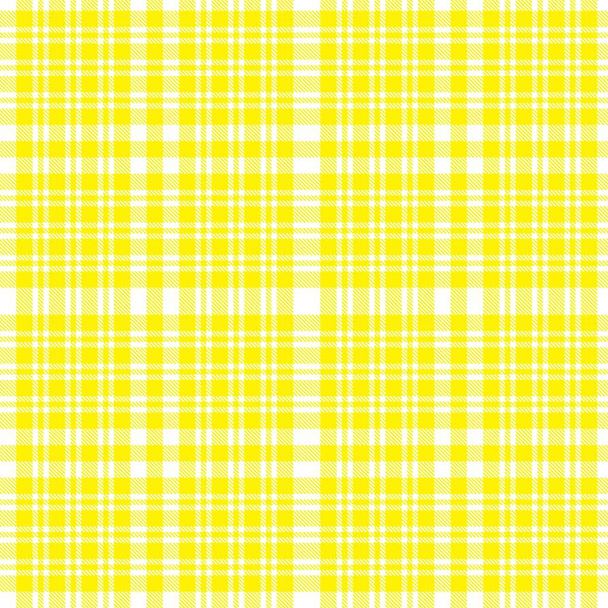 Žlutá broušená, kostkovaná, tartanově hladký vzor vhodný pro módní textil a grafiku - Vektor, obrázek