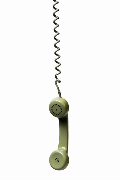 Receptor de telefone vintage isolado no fundo branco - Foto, Imagem