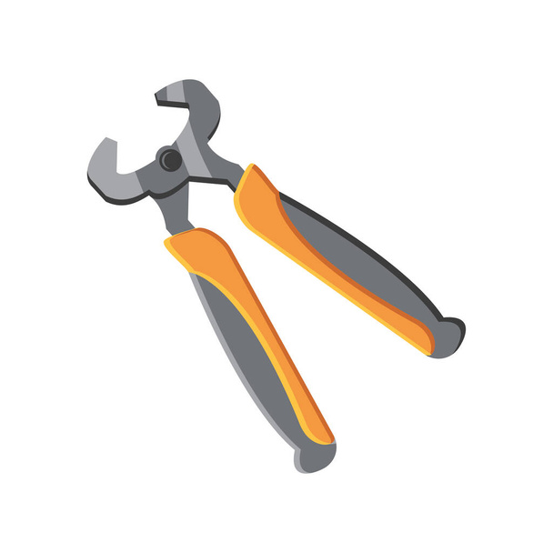 cutting pliers on white background - Vector, Image