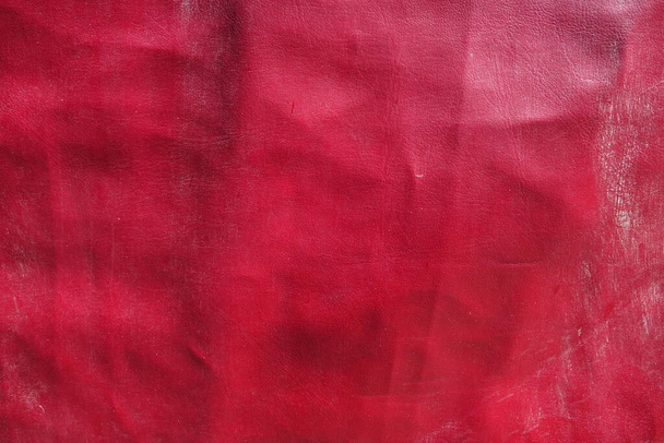 Geknitterte rote Textur aus Kunststoff - Foto, Bild