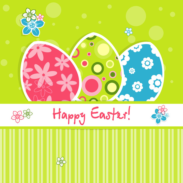 Template Easter greeting card, vector - Vector, Imagen