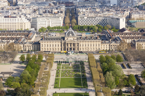 Aerial view from Eiffel Tower on Champ de Mars - Paris. - Photo, Image