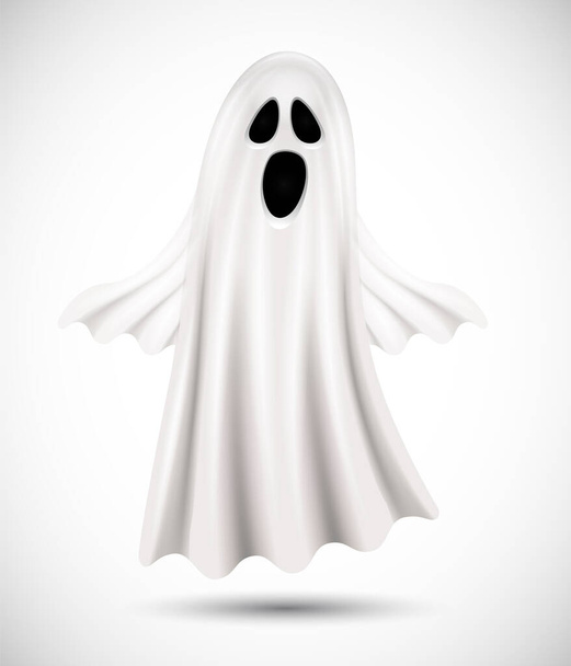 fantasma volante isolato su sfondo bianco. adatto per Halloween - Vettoriali, immagini