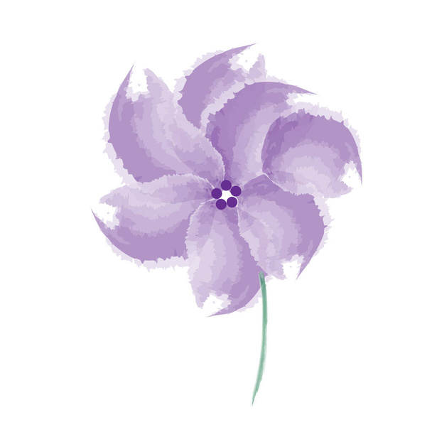 Αφηρημένη ακουαρέλα λουλούδι εικονογράφηση για εκτύπωση - Διάνυσμα, εικόνα