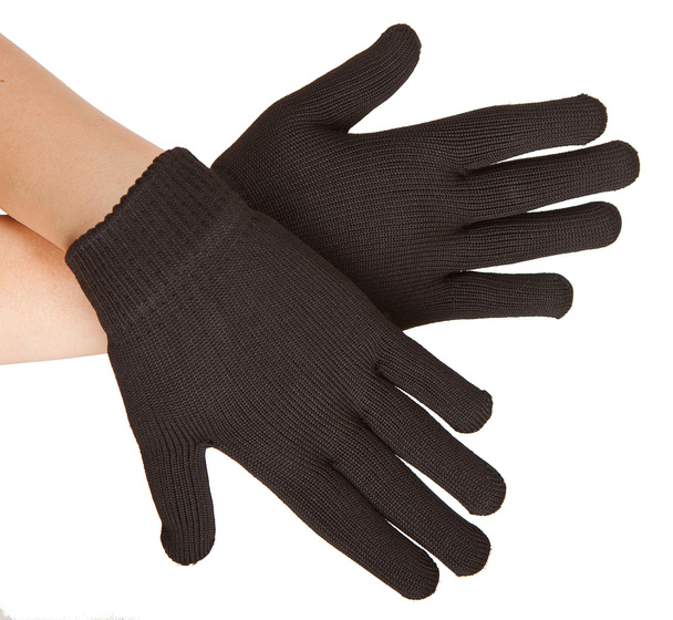 Черные перчатки на руках
 - Фото, изображение