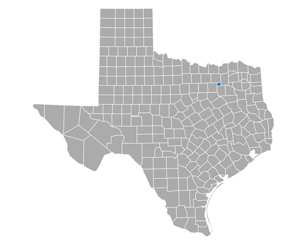 Map of Rockwall in Texas - Vector, Image