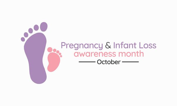 Vektorillustration zum Thema Schwangerschaft und Bewusstseinsverlust bei Säuglingen Monat, der jedes Jahr im Oktober beobachtet wird. - Vektor, Bild