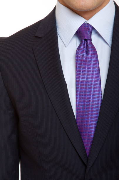 Black suit with blue tie - Photo, Image