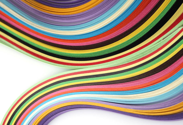 Abstract color rainbow line strip paper background.  - Zdjęcie, obraz