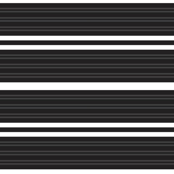 Black and white Horizontal striped seamless pattern background suitable for fashion textiles, graphics - Vector, Image