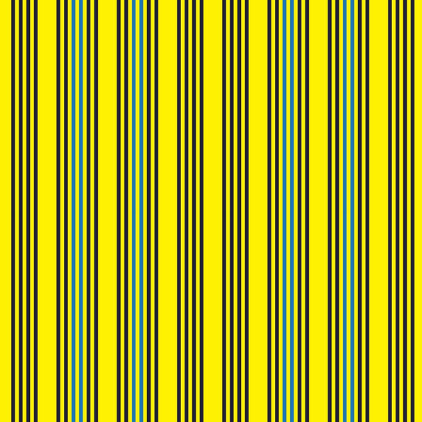 Gelber vertikal gestreifter nahtloser Musterhintergrund für Modetextilien, Grafiken - Vektor, Bild
