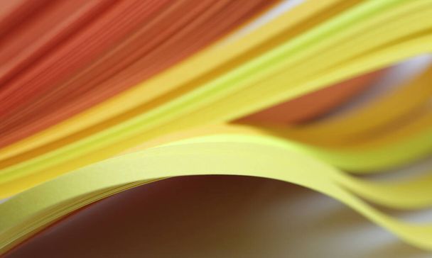 Abstract Yellow color wave curl strip paper background for prints, posters, cards. - Fotó, kép