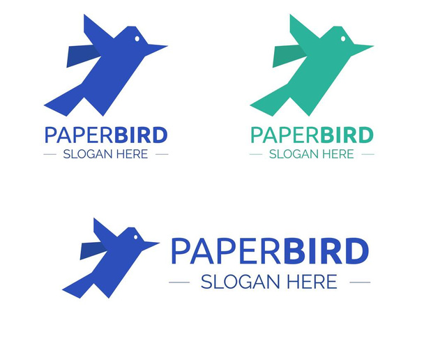 Ілюстрація Векторний дизайн шаблону логотипу паперового птаха для бізнесу
 - Вектор, зображення