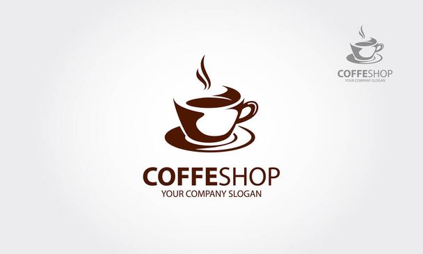 Coffee Shop vektorové logo je moderní a atraktivní šablony design vhodný pro vaše podnikání propagaci, kavárna nebo kavárna. - Vektor, obrázek